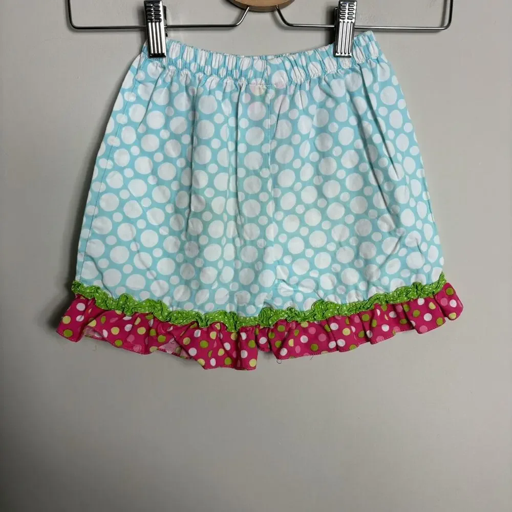 Claire & Charlie Blue Spot Shorts - Picture 5 of 5